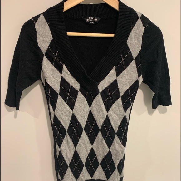 V-Neck Black Top - Picture 1 of 3